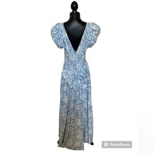 Vintage Prarie/Cottagecore Floral Maxi Dress Union Made In USA Size M